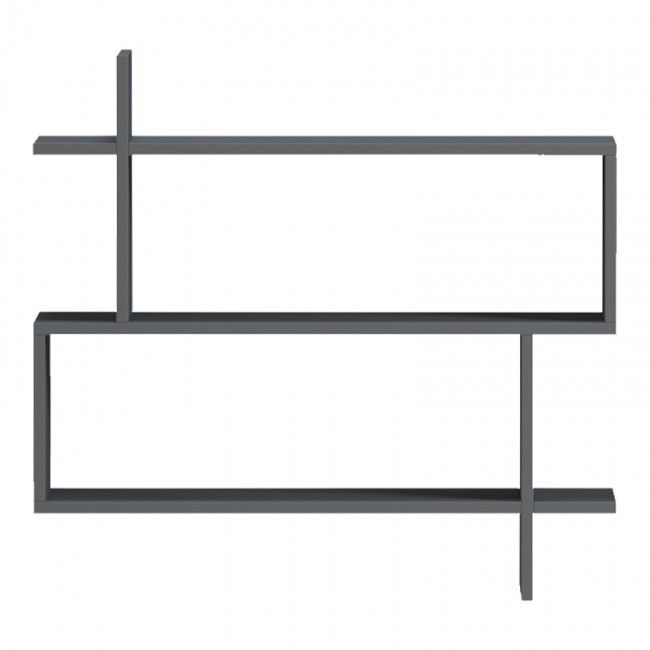 Ραφιέρα τοίχου "PARALEL" σε ανθρακί χρώμα 70x22x65,5