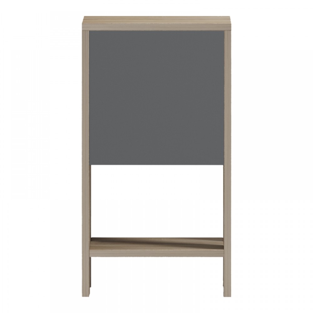 Κομοδίνο "REPPO" σε sonoma-ανθρακί χρώμα 30x30x55