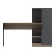 Γραφείο με βιβλιοθήκη και ντουλάπι "OFISIO" σε sonoma-ανθρακί χρώμα 152.3x40x120