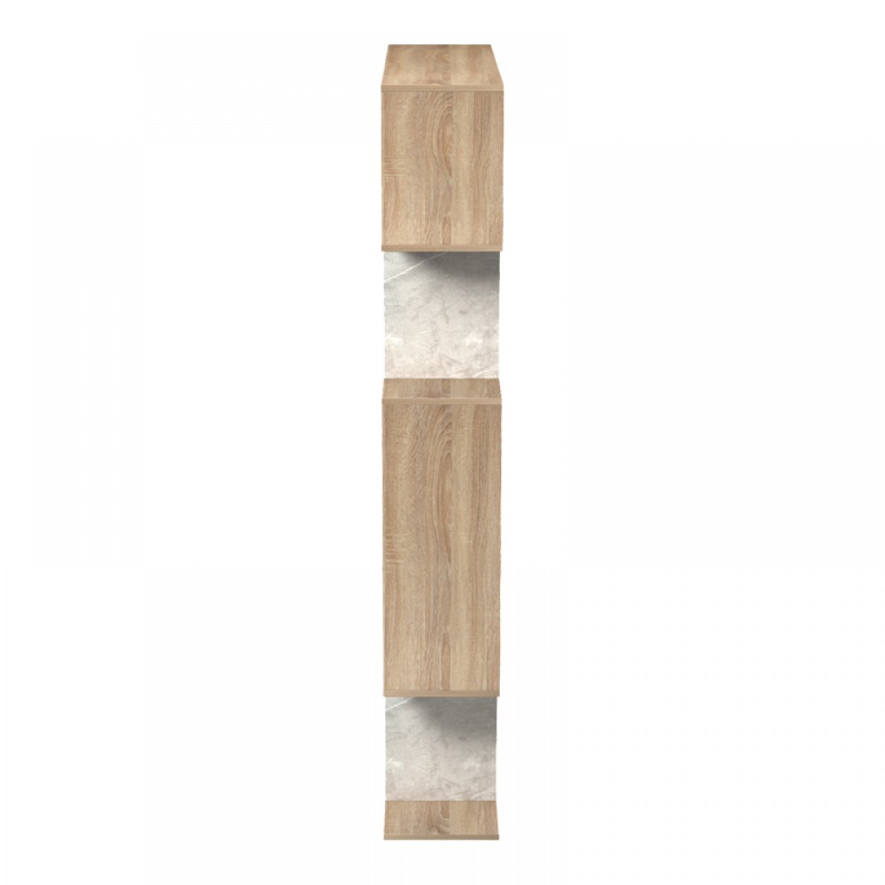 Βιβλιοθήκη "MITO" σε sonoma/μπεζ μαρμάρου χρώμα 108.5x25x161