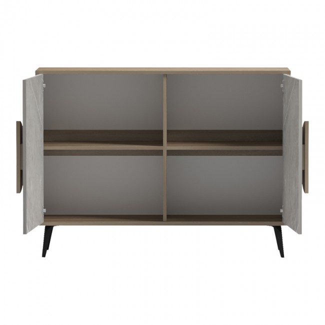 Μπουφές "GORA" σε sonoma-μπεζ οψη μαρμάρου χρώμα 110x35.5x82