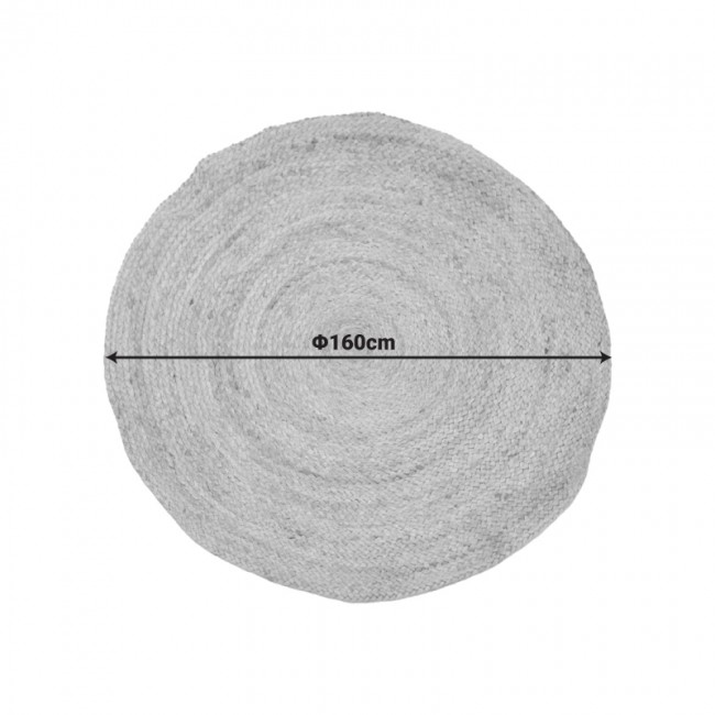 Χαλί "SOLON" από γιούτα σε φυσικό χρώμα Φ160x1