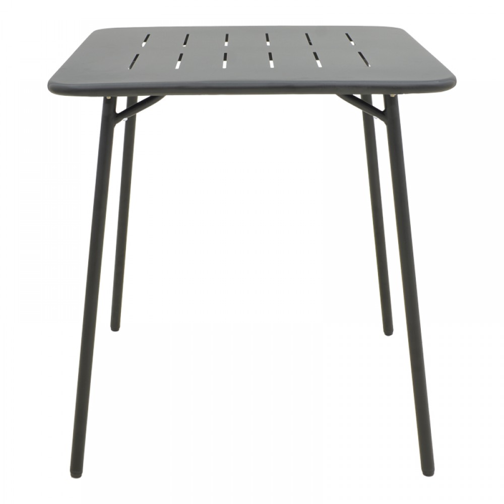 Τραπεζαρία εξωτερικού χώρου 3τεμ "MORAJA DERABY I" από μέταλλο σε μαύρο χρώμα 70x70x73