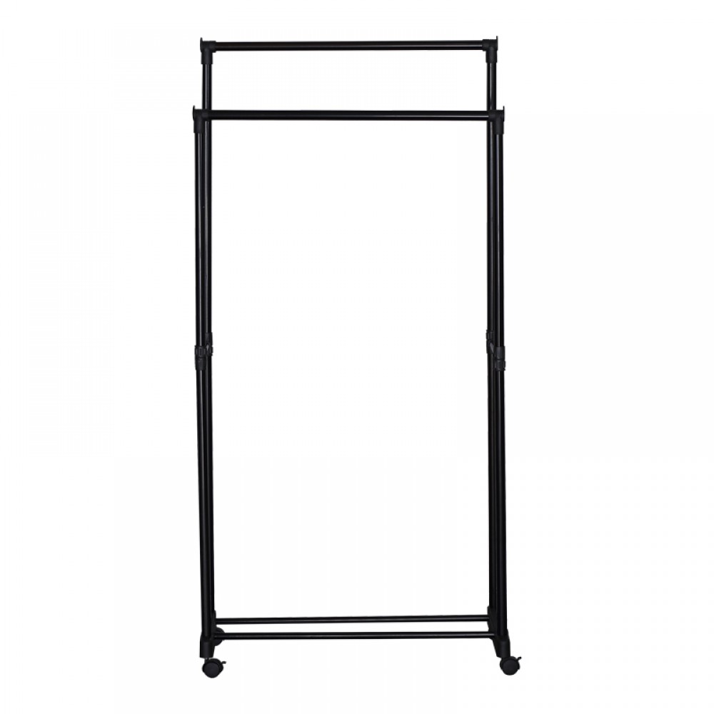 Κρεμάστρα δαπέδου "GANCO" από μέταλλο σε μαύρο χρώμα 74.5x39x157