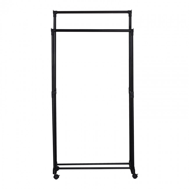 Κρεμάστρα δαπέδου "GANCO" από μέταλλο σε μαύρο χρώμα 74.5x39x157