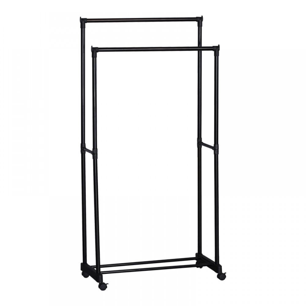 Κρεμάστρα δαπέδου "GANCO" από μέταλλο σε μαύρο χρώμα 74.5x39x157