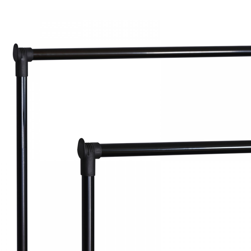 Κρεμάστρα δαπέδου "GANCO" από μέταλλο σε μαύρο χρώμα 74.5x39x157