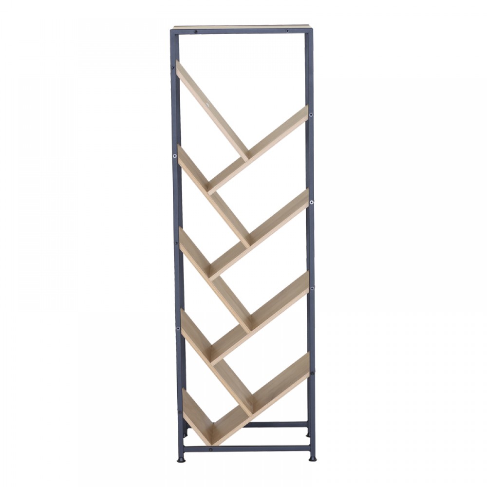 Βιβλιοθήκη "ORUNTA" από μέταλλο σε μαύρο χρώμα 40x26.5x125