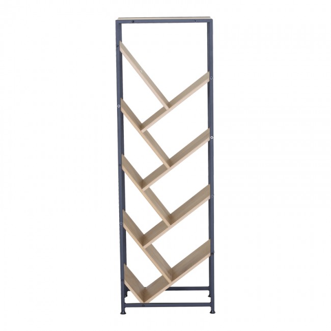 Βιβλιοθήκη "ORUNTA" από μέταλλο σε μαύρο χρώμα 40x26.5x125