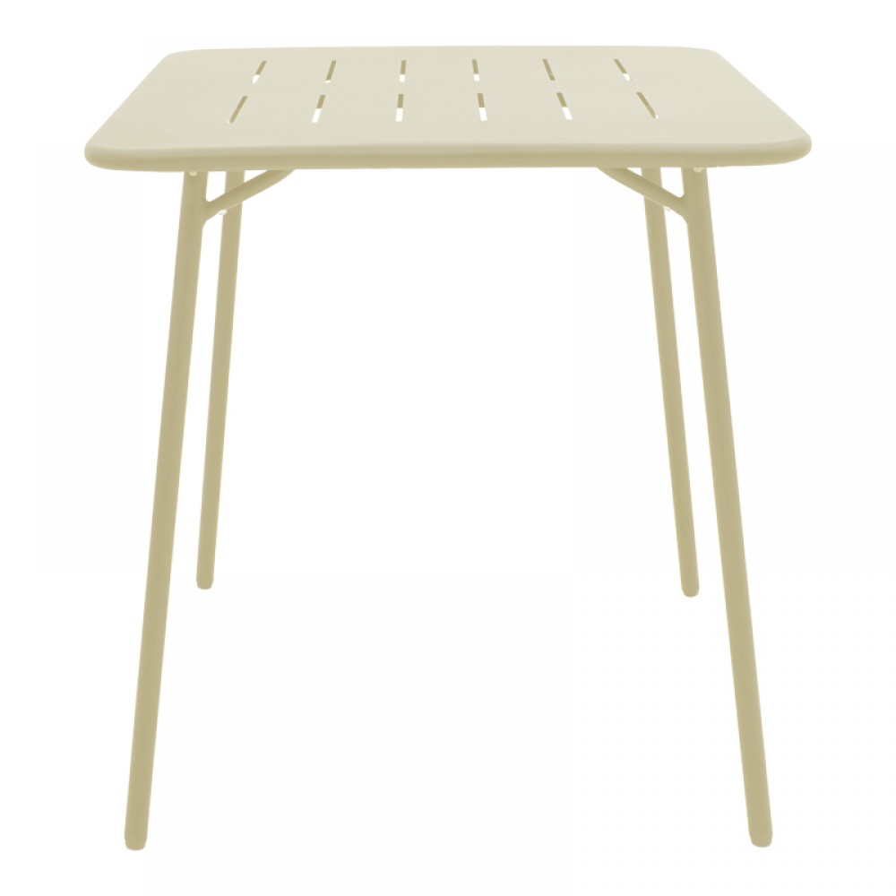 Τραπεζαρία εξωτερικού χώρου 3τεμ "MORAJA FEDERAL" από μέταλλο σε κρεμ χρώμα 70x70x73