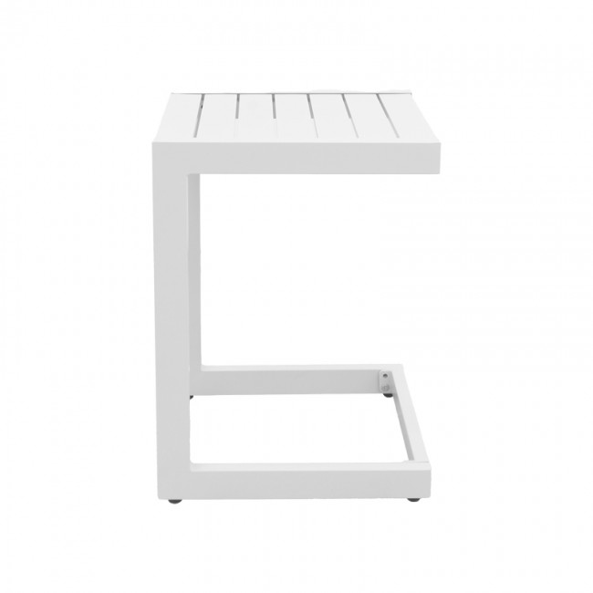Τραπέζι βοηθητικό "AETHER" από αλουμίνιο σε λευκό χρώμα 37.5x36.5x53