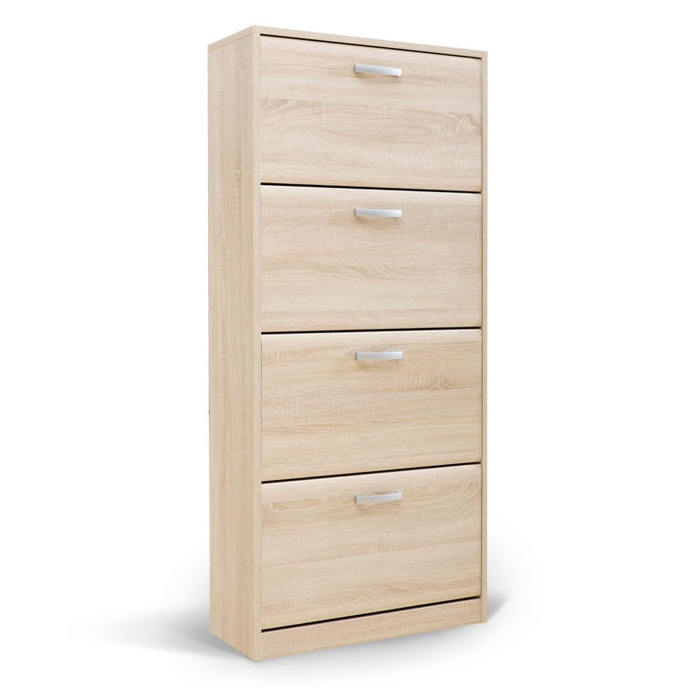 Παπουτσοθήκη "ODISEJ 4V" σε χρώμα δρυς 70x28x157