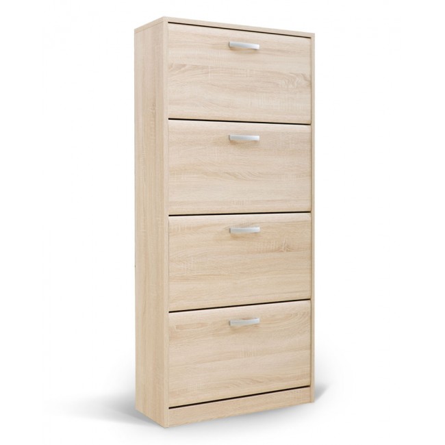 Παπουτσοθήκη "ODISEJ 4V" σε χρώμα δρυς 70x28x157