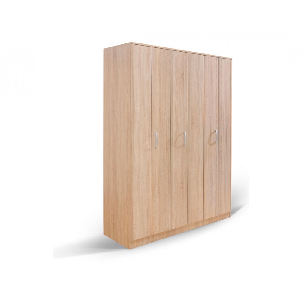 Ντουλάπα "FORTUNA" τρίφυλλη σε χρώμα δρυς 150x52x222