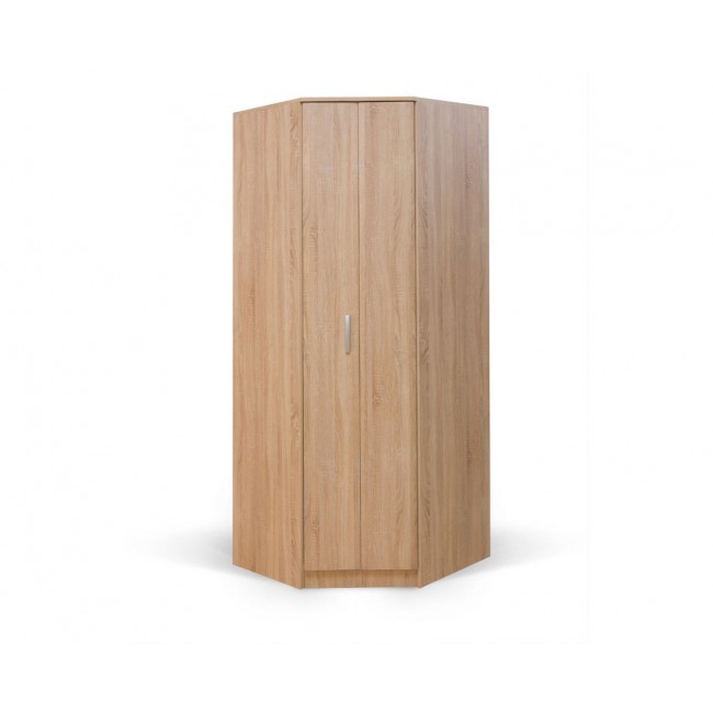 Γωνιακή ντουλάπα "FORTUNA" σε χρώμα δρυς 88/52x87/52x222