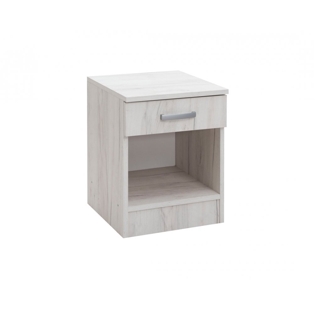 Κομοδίνο με συρτάρι "ALFA" σε χρώμα δρυς πάγου 40x43x52