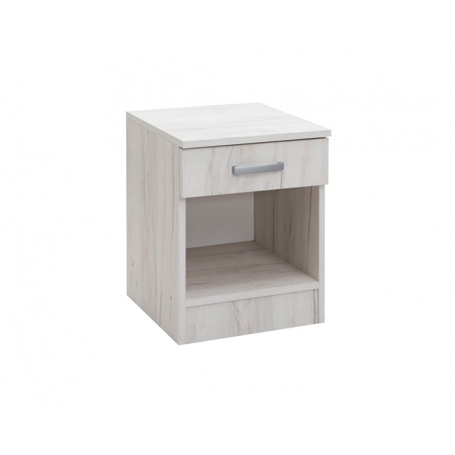 Κομοδίνο με συρτάρι "ALFA" σε χρώμα δρυς πάγου 40x43x52