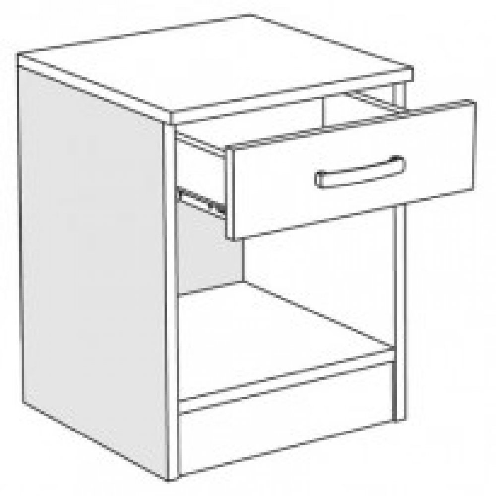 Κομοδίνο με συρτάρι "ALFA" σε χρώμα tobacco 40x43x52