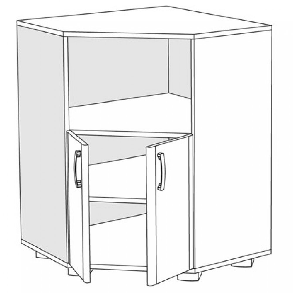 Έπιπλο τηλεόρασης γωνία "ROMA RU" σε χρώμα δρυς 72/37x72/37x95