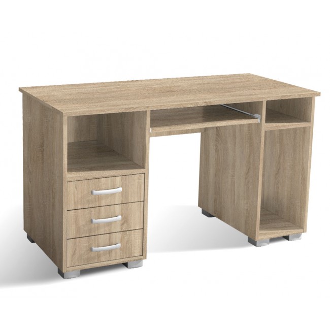 Γραφείο υπολογιστή "ANA 3F" σε χρώμα δρυς 130x60x75