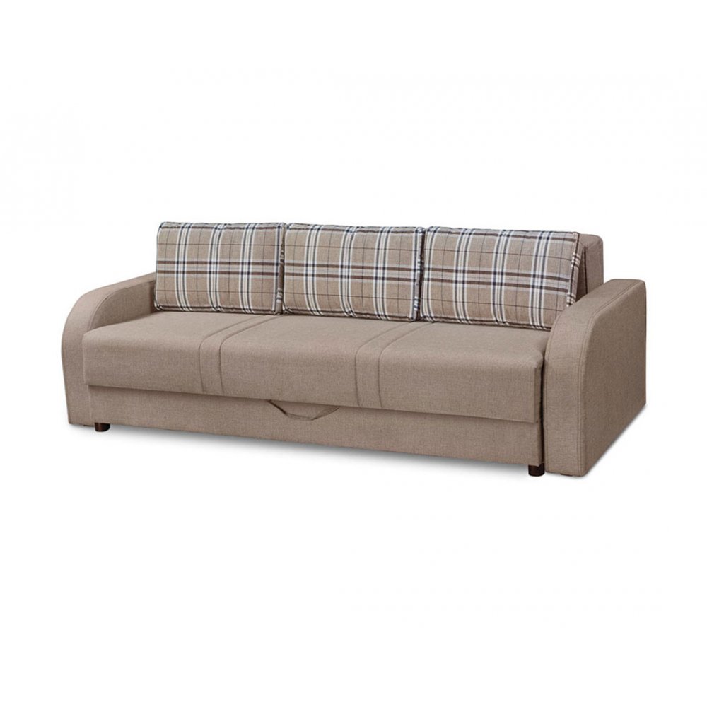 Καναπές-κρεβάτι "SRNA" τριθέσιος υφασμάτινος σε μπεζ χρώμα 230x103x82