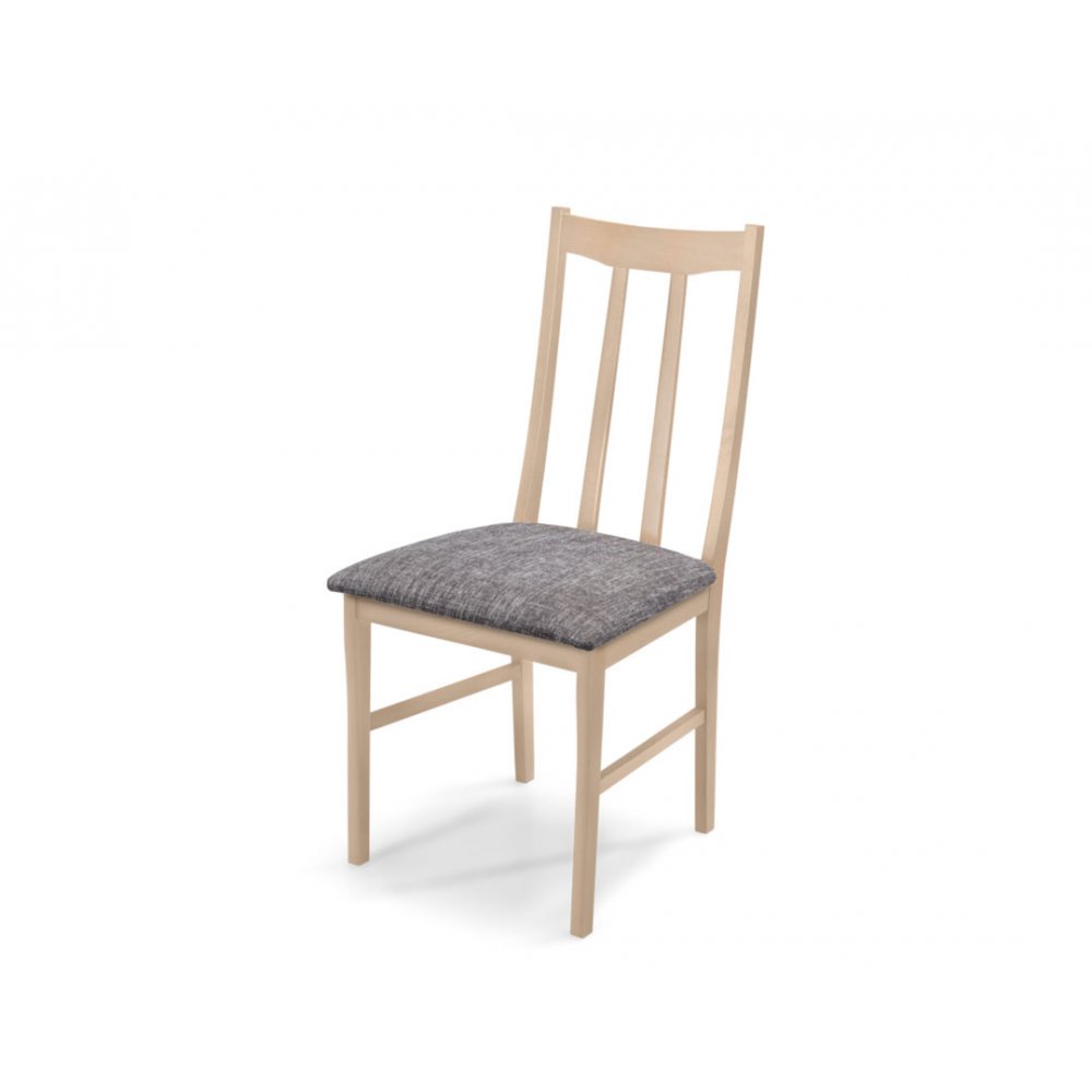 Καρέκλα "QUEEN" από ξύλο μασίφ σε χρώμα δρυς-γκρι 42x45x95