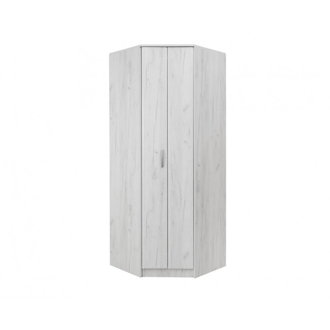 Γωνιακή ντουλάπα "FORTUNA" σε χρώμα λευκό-δρυς 88/52x87/52x222