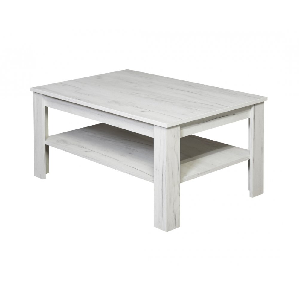 Τραπέζι σαλονιού "SIGMA" σε χρώμα λευκό-δρυς 102x64x47