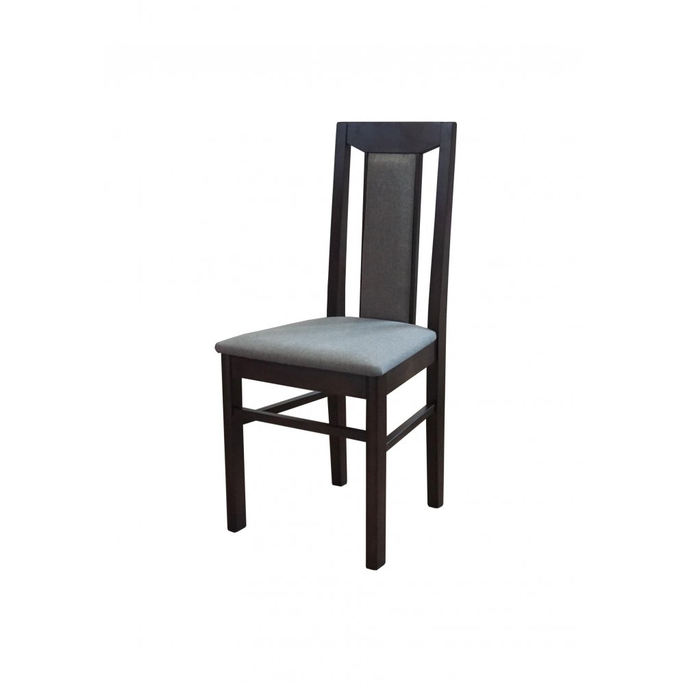 Καρέκλα από μασίφ ξύλο σε χρώμα καρυδί-γκρι 45x42x97