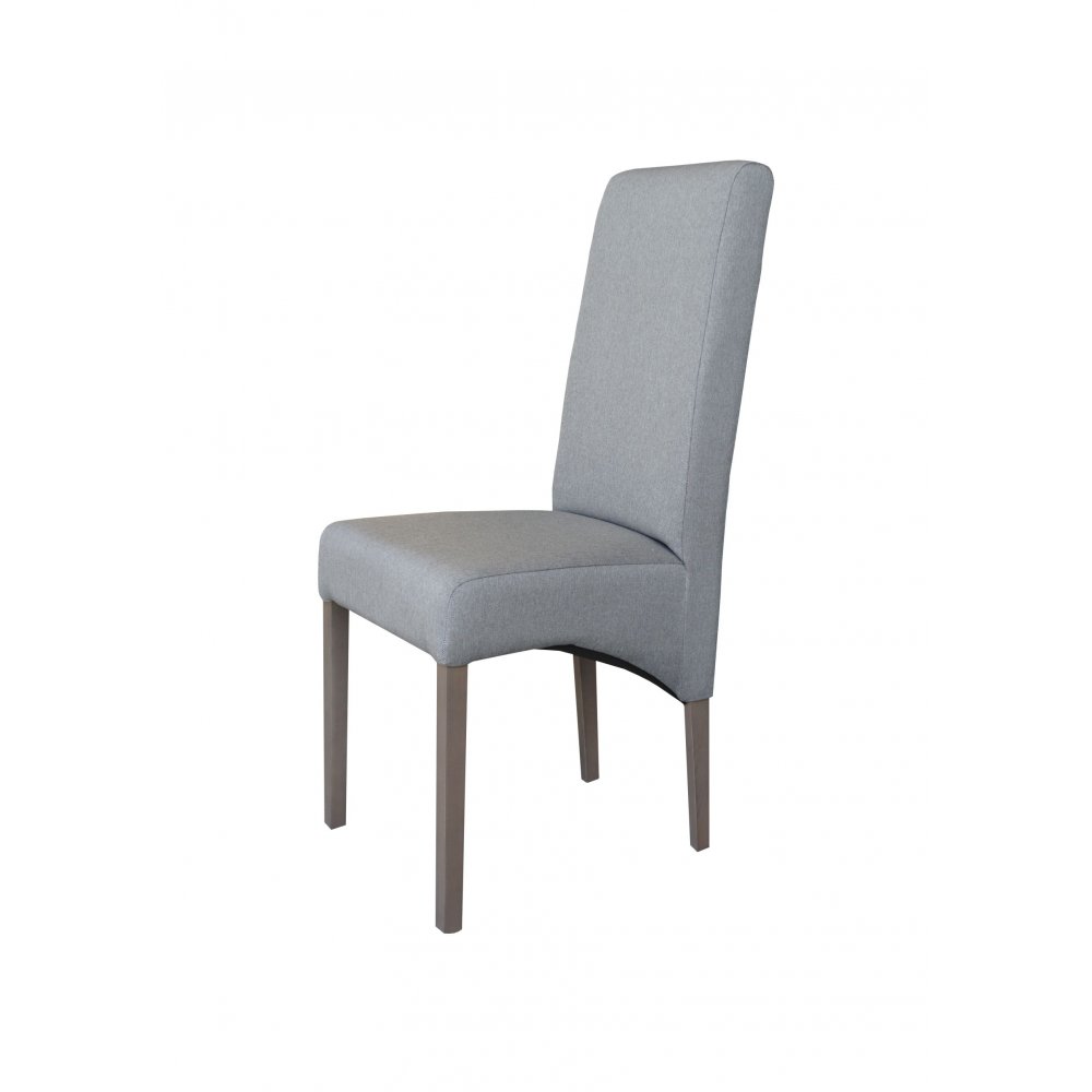 Καρέκλα από μασίφ ξύλο σε χρώμα πούρου-γκρι 39x42x103