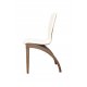 Καρέκλα "ERATO" από μασίφ ξύλο σε χρώμα καρυδί-εκρού 49x41x106