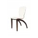 Καρέκλα "ERATO" από μασίφ ξύλο σε χρώμα καρυδί-εκρού 49x41x106