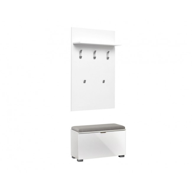 Έπιπλο εισόδου "ELEGANCE LINE" σε λευκό χρώμα 80x38x208,5