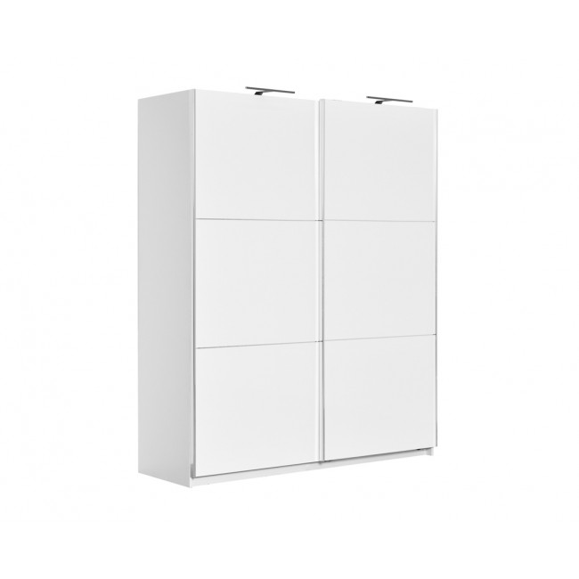 Ντουλάπα "ELEGANCE LINE" βαρέως τύπου δίφυλλη συρόμενη σε λευκό γυαλιστερό χρώμα 179x64x221.5