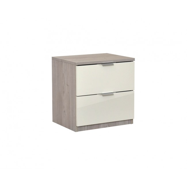 Κομοδίνο "ELEGANCE LINE" σε γυαλιστερό μπεζ της άμμου χρώμα 45x38x46,5