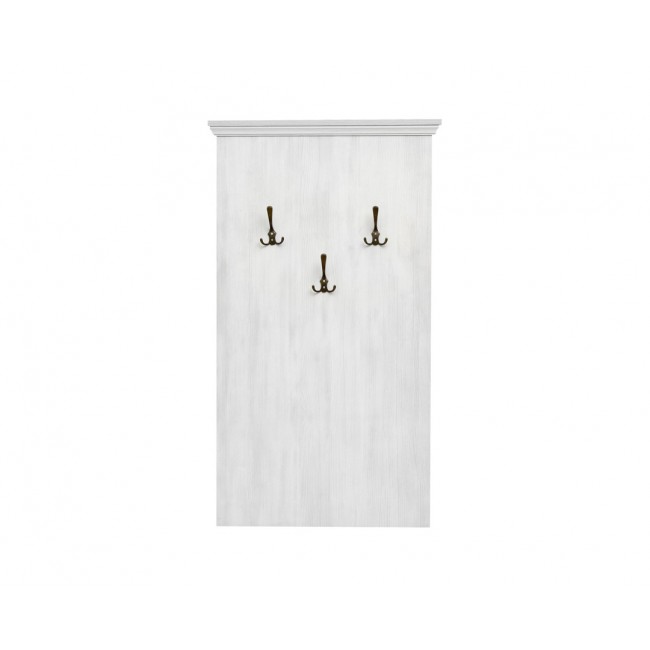 Κρεμάστρα εισόδου "RUSTIC" από mdf σε χρώμα ρουστίκ λευκό 75x5x133