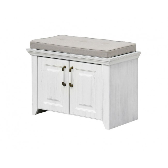 Παπουτσοθήκη "RUSTIC" από mdf σε χρώμα ρουστίκ λευκό 75x40,6x54