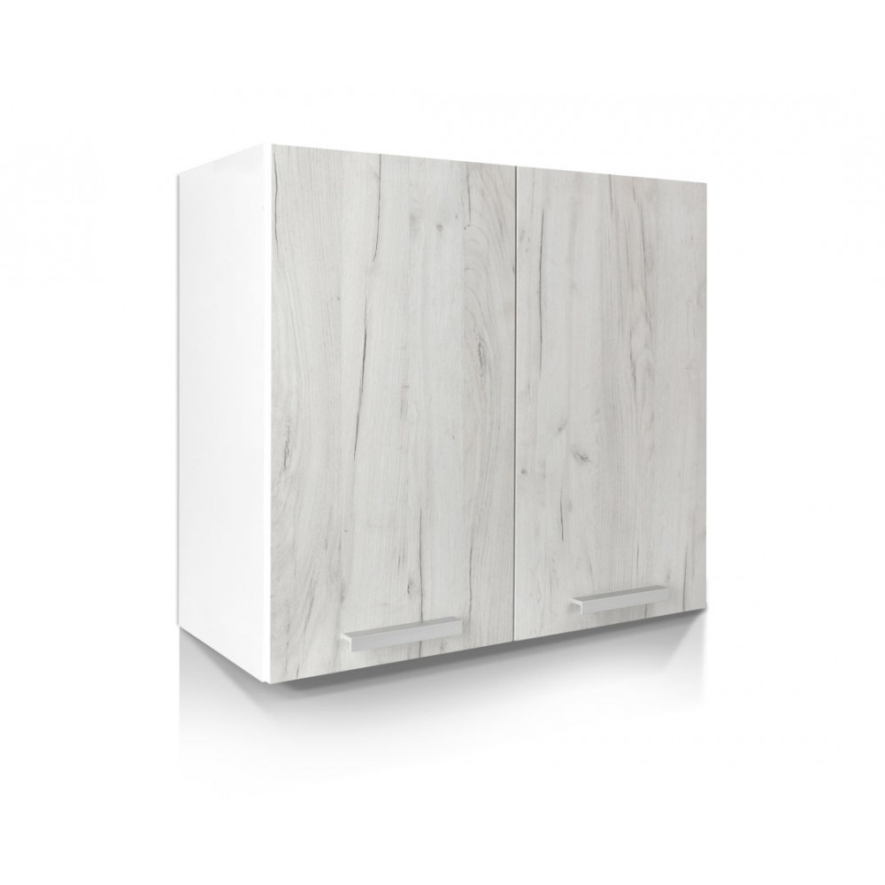 Πάνω ντουλάπι κουζίνας "IN" σε λευκό δρύς χρώμα 80x31x72