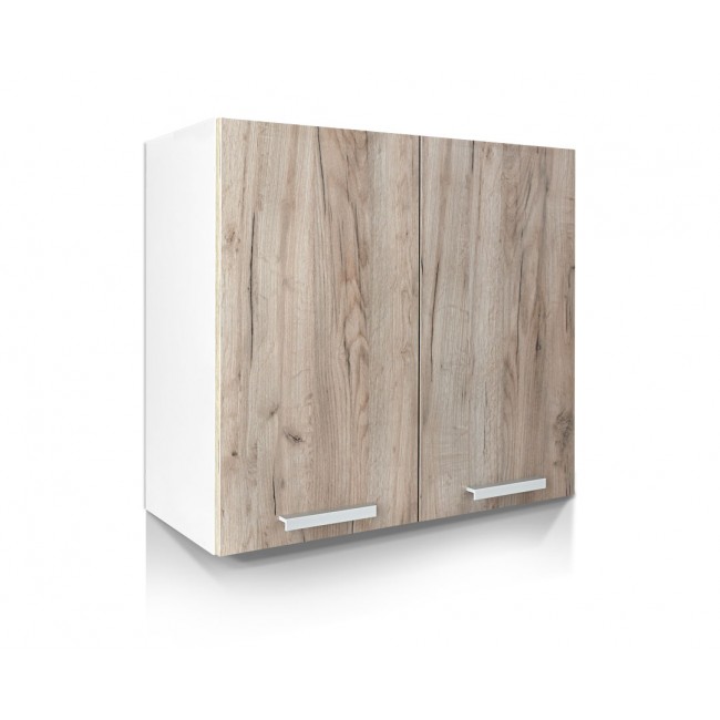 Κρεμαστό ντουλάπι κουζίνας "ΙΝ" σε γκρι δρύς χρώμα 80x31x72