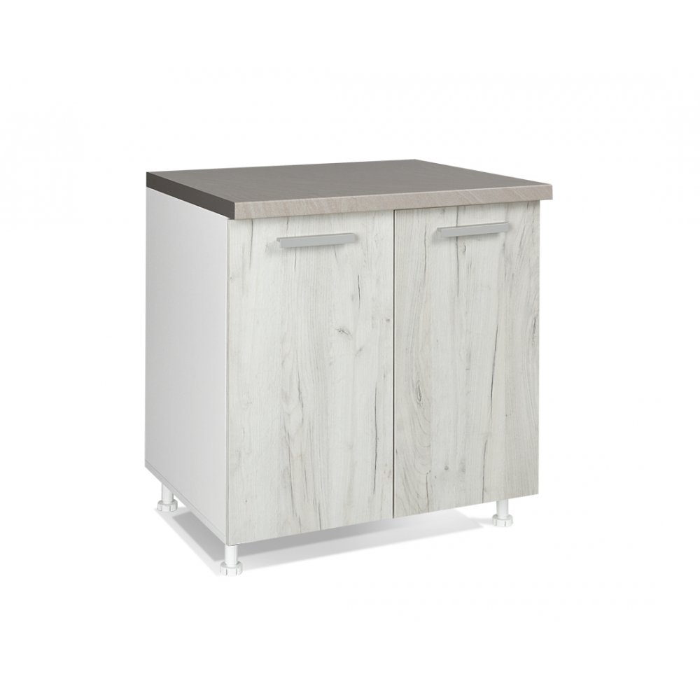 Κάτω ντουλάπι "ΙΝ" σε λευκό δρύς χρώμα 80x60x85