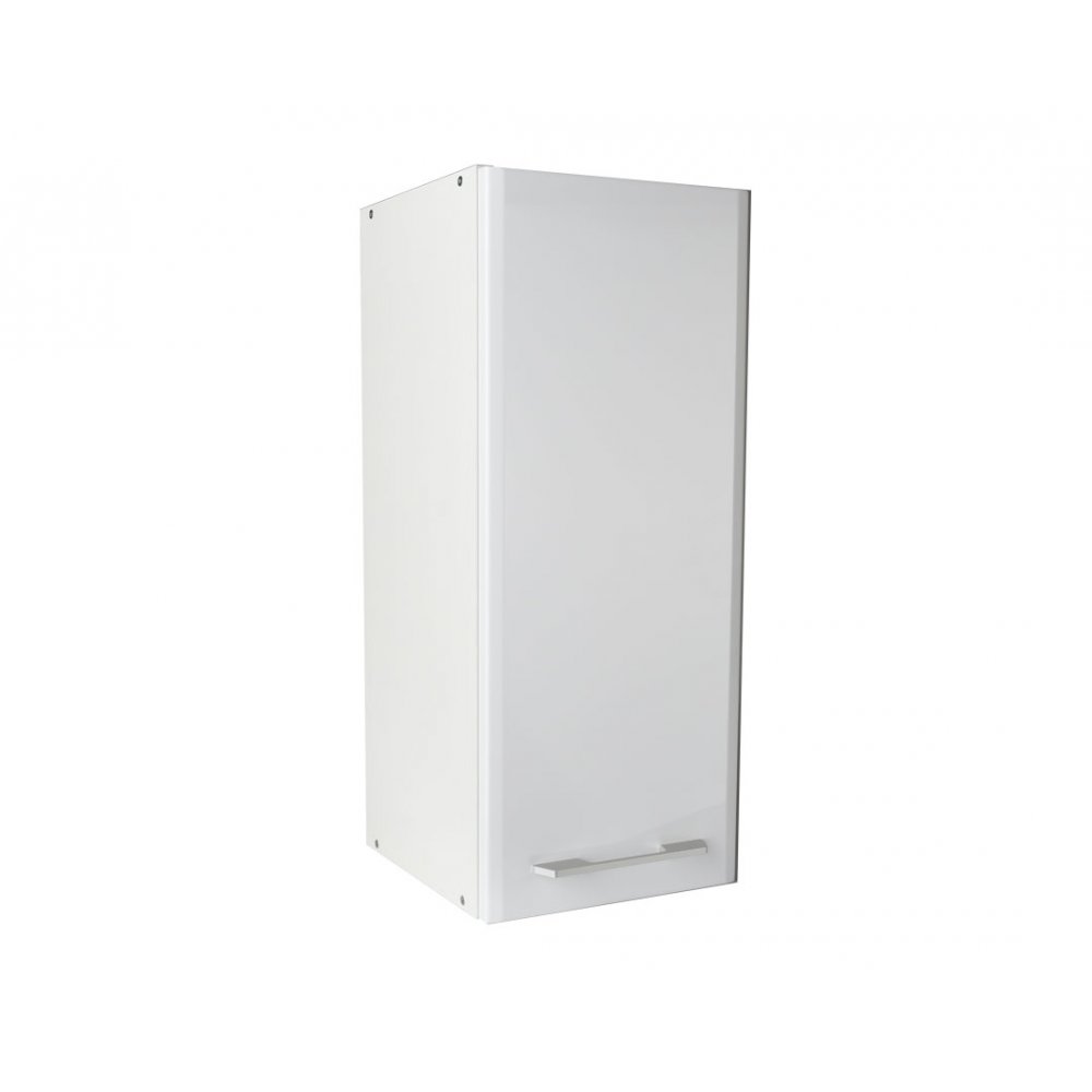 Πάνω ντουλάπι κουζίνας "IN MDF" σε λευκό γυαλιστερό χρώμα 30x31x72