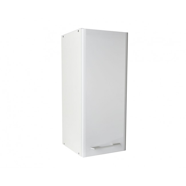 Πάνω ντουλάπι κουζίνας "IN MDF" σε λευκό γυαλιστερό χρώμα 30x31x72