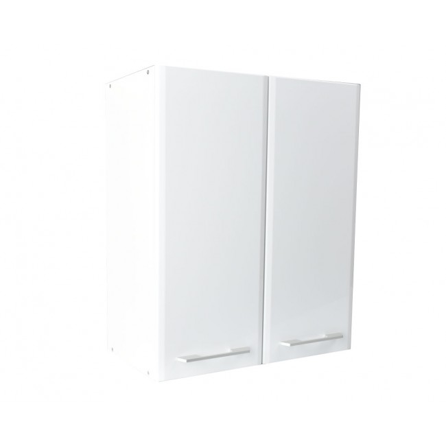 Πάνω ντουλάπι κουζίνας "IN MDF" σε λευκό γυαλιστερό χρώμα 60x31x72