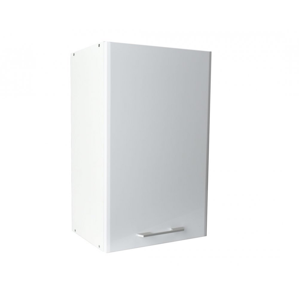 Πάνω ντουλάπι κουζίνας "IN MDF" σε λευκό γυαλιστερό χρώμα 45x31x72