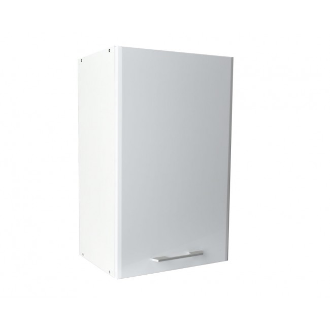 Πάνω ντουλάπι κουζίνας "IN MDF" σε λευκό γυαλιστερό χρώμα 45x31x72