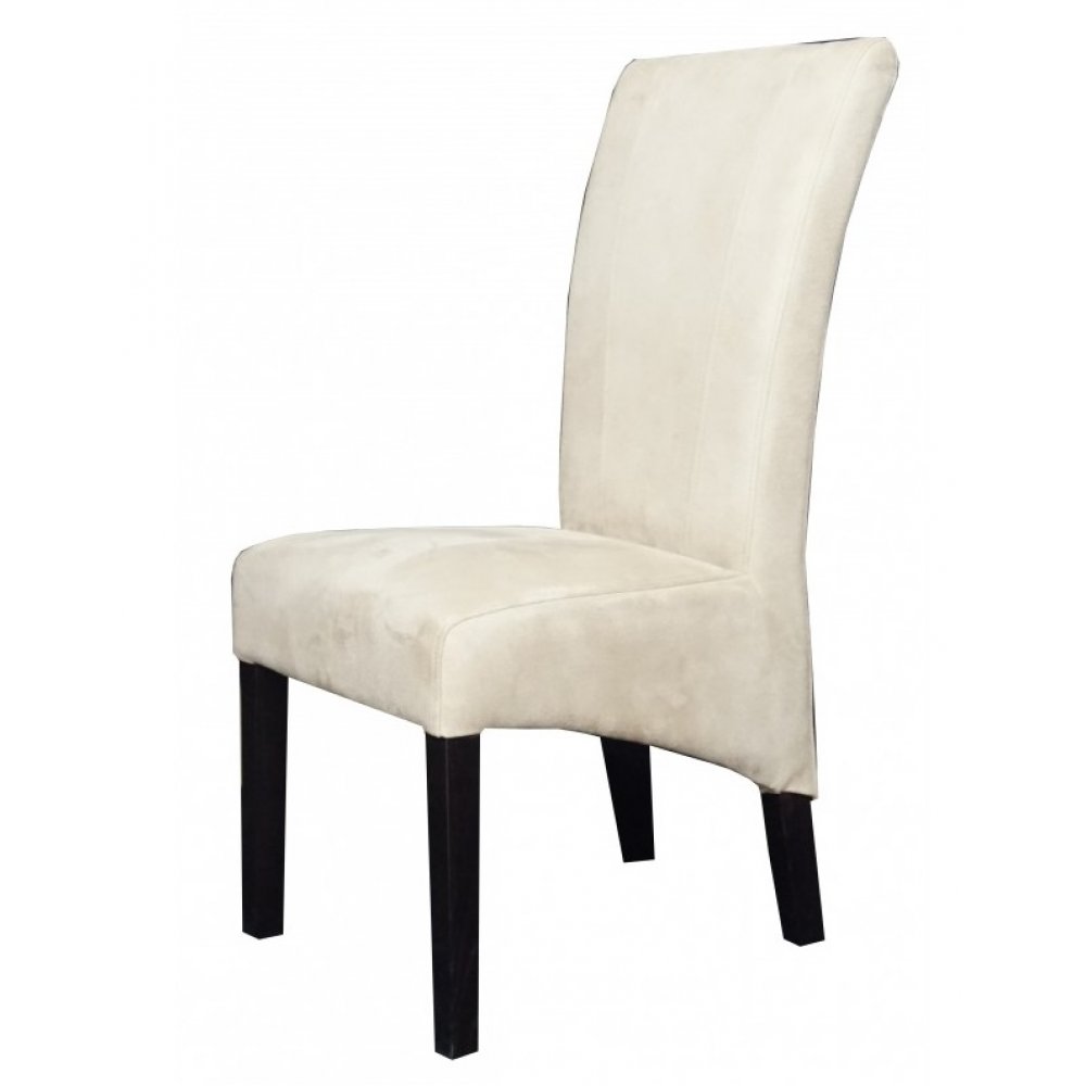 Καρέκλα από μασίφ ξύλο σε χρώμα βέγγε-μπεζ 59x42x106