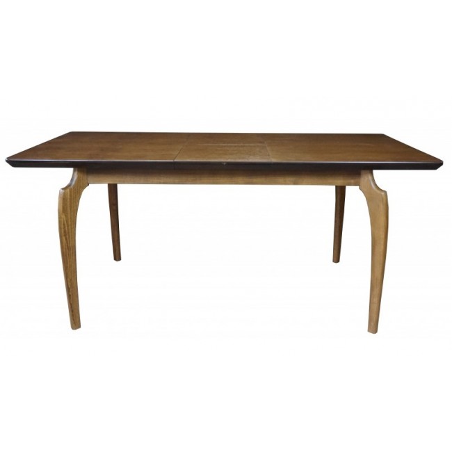 Τραπέζι "VIKTOR" επεκτεινόμενο ξύλινο σε καρυδί χρώμα 90(+40)x90x75