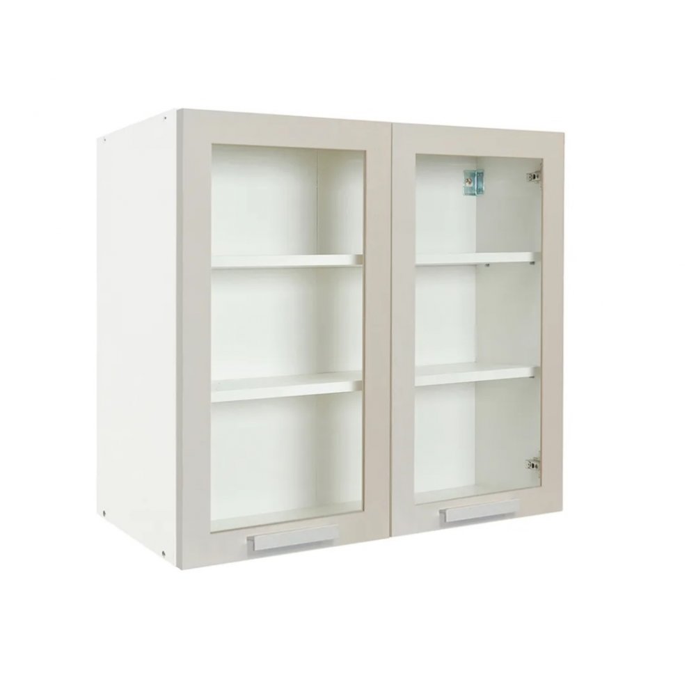 Πάνω ντουλάπι κουζίνας "IN" γυάλινο σε χρώμα της άμμου ματ 80x31x72