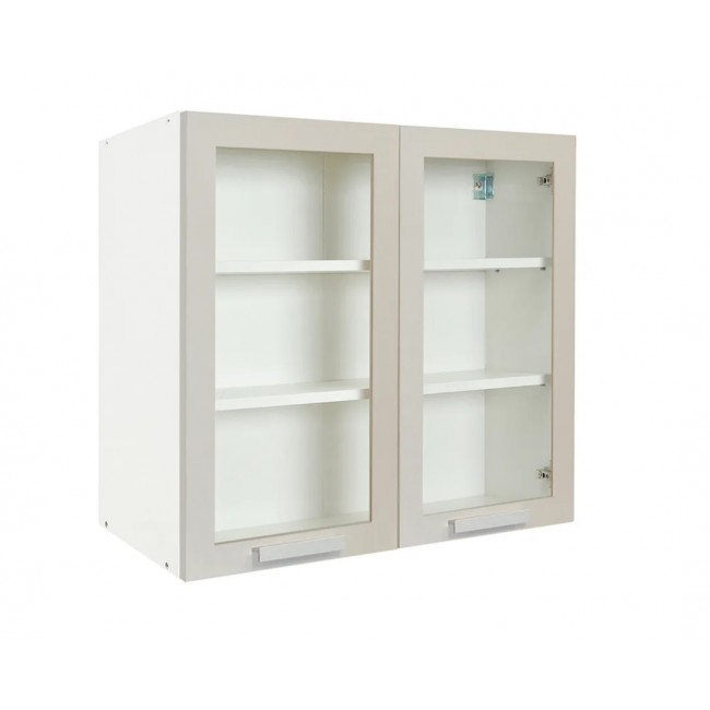 Πάνω ντουλάπι κουζίνας "IN" γυάλινο σε χρώμα της άμμου ματ 80x31x72