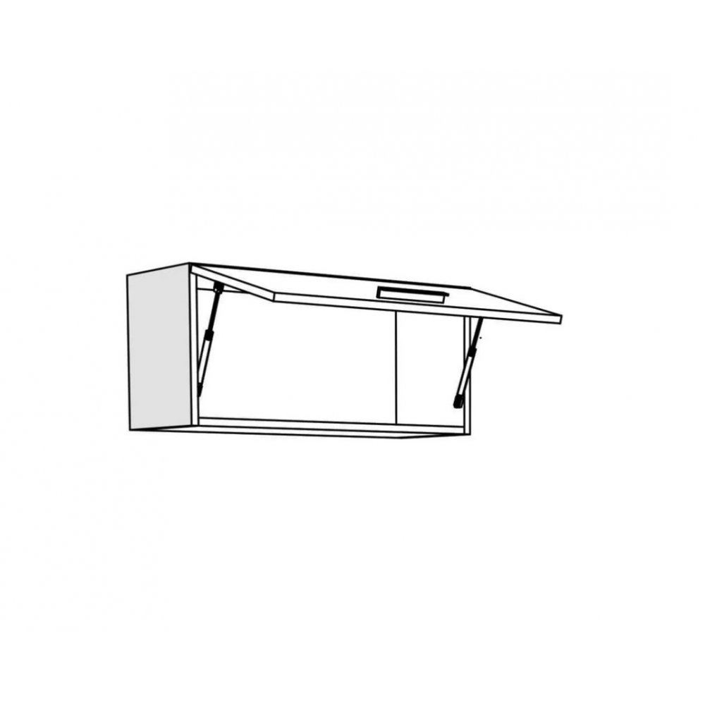 Κρεμαστό ντουλάπι κουζίνας "ΙΝ" σε χρώμα άμμου ματ 80x31x36